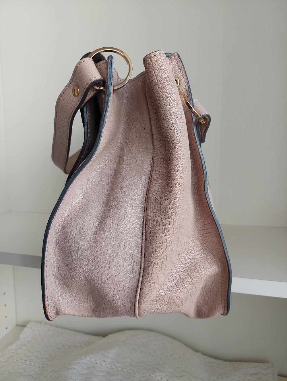 CHLOE Kathleen Nude Mauve Beige Satchel Bag - Picture 8 of 16